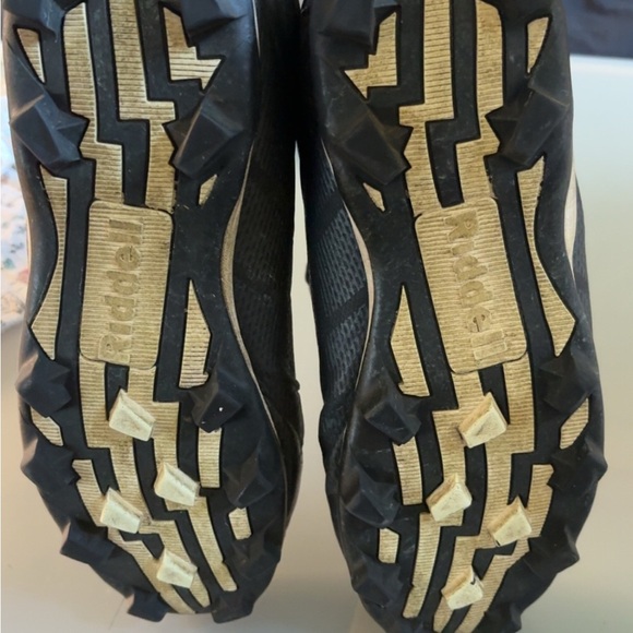 Riddell Men Football Cleats Black Yellow Lace Up Athletic Shoes Size Unknown - Picture 3 of 3